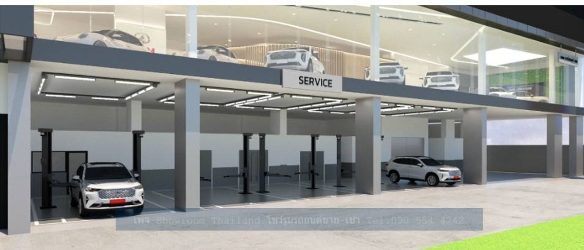 ให้เช่าโชว์รูมเลียบทางด่วนรามอินทรา : Showroom For rent : ให้เช่าโชว์รูมรถยนต์ ติดถนนเลียบทางด่วนเอกมัย-รามอินทรา