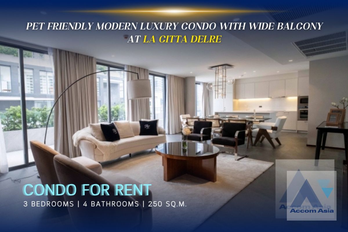 ให้เช่าคอนโดสุขุมวิท อโศก ทองหล่อ : 🔼AccomA🔽 Duplex Condo, Penthouse, Pet friendly Modern luxury condo with wide balcony in Thonglor (AA21564)