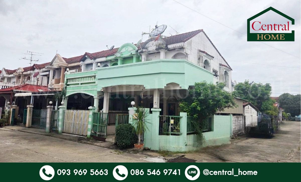 ขายทาวน์โฮมนนทบุรี บางใหญ่ บางบัวทอง : ทาวน์เฮ้าส์ 30 ตร.วา นันทนาการ์เด้น 2 ท่าอิฐ - รัตนาธิเบศร์ หลังมุม