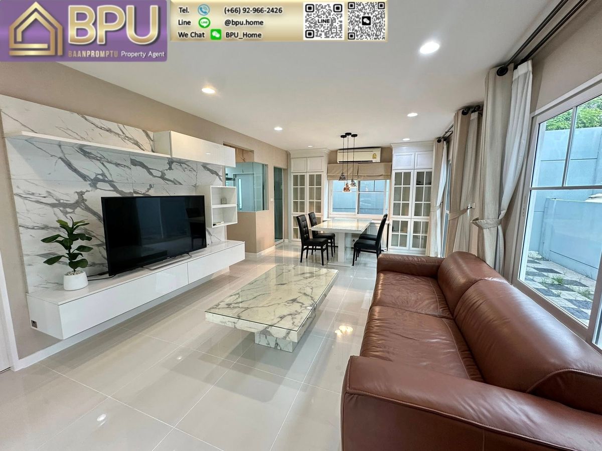 For RentHouseBangna, Bearing, Lasalle : ** 3 Bedrooms Single House for Rent ** Chaiyaphruek Bangna Km.7 Near Mega Bangna