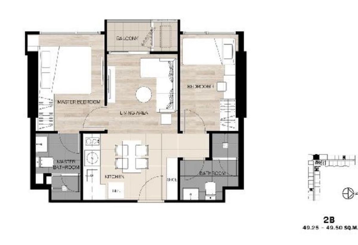 ขายคอนโดสุขุมวิท อโศก ทองหล่อ : FOR SALE  1 BEDROOM 2 BATHROOM 49.5 SQ.M   Nice Decoration   Negotiation