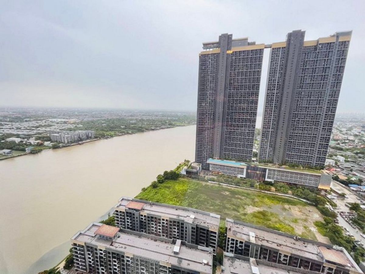 ให้เช่าคอนโดรัตนาธิเบศร์ สนามบินน้ำ พระนั่งเกล้า : คอนโดให้เช่า The Politan Rive เดอะ โพลิแทน รีฟ 60 ตรม. ห้องใหม่ ชั้นสูง วิวแม่น้ำ ใกล้ MRT สะพานพระนั่งเกล้า