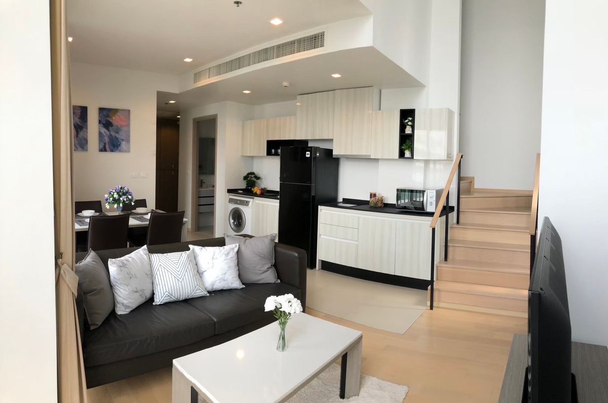 For RentCondoSukhumvit, Asoke, Thonglor : (For Rent) Corner Unit 2 Beds 2 Baths 84.5 Sqm. Fully furnished, unblock view - READY TO MOVE IN