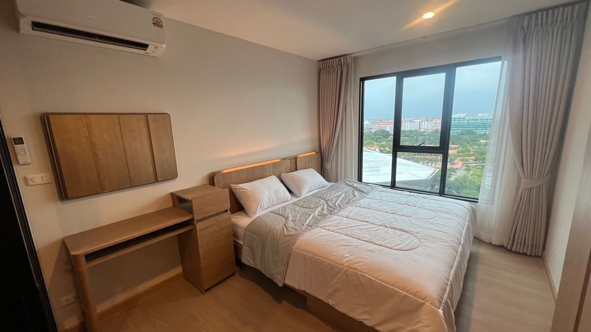 ให้เช่าคอนโดปทุมธานี รังสิต ธรรมศาสตร์ : ให้เช่า Terra Residence (ห้องใหญ่สุด) 33 ตร.ม ทิศเหนือ วิวธรรมศาสตร์ แบบ 1 ห้องนอน แต่งสวย ใช้ของดี