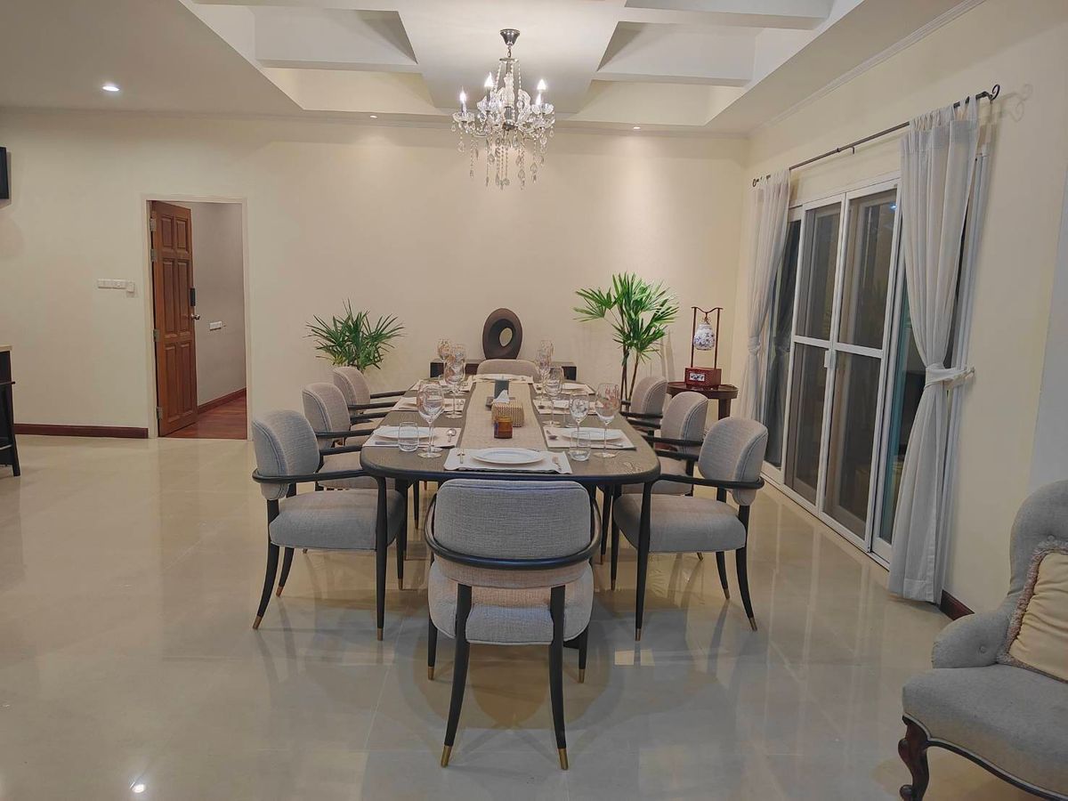 For RentHouseRama9, Petchburi, RCA : Rent a luxury detached house in the heart of the research center - spacious area With a swimming pool and shady garden 📍 Golden location, Soi ABC