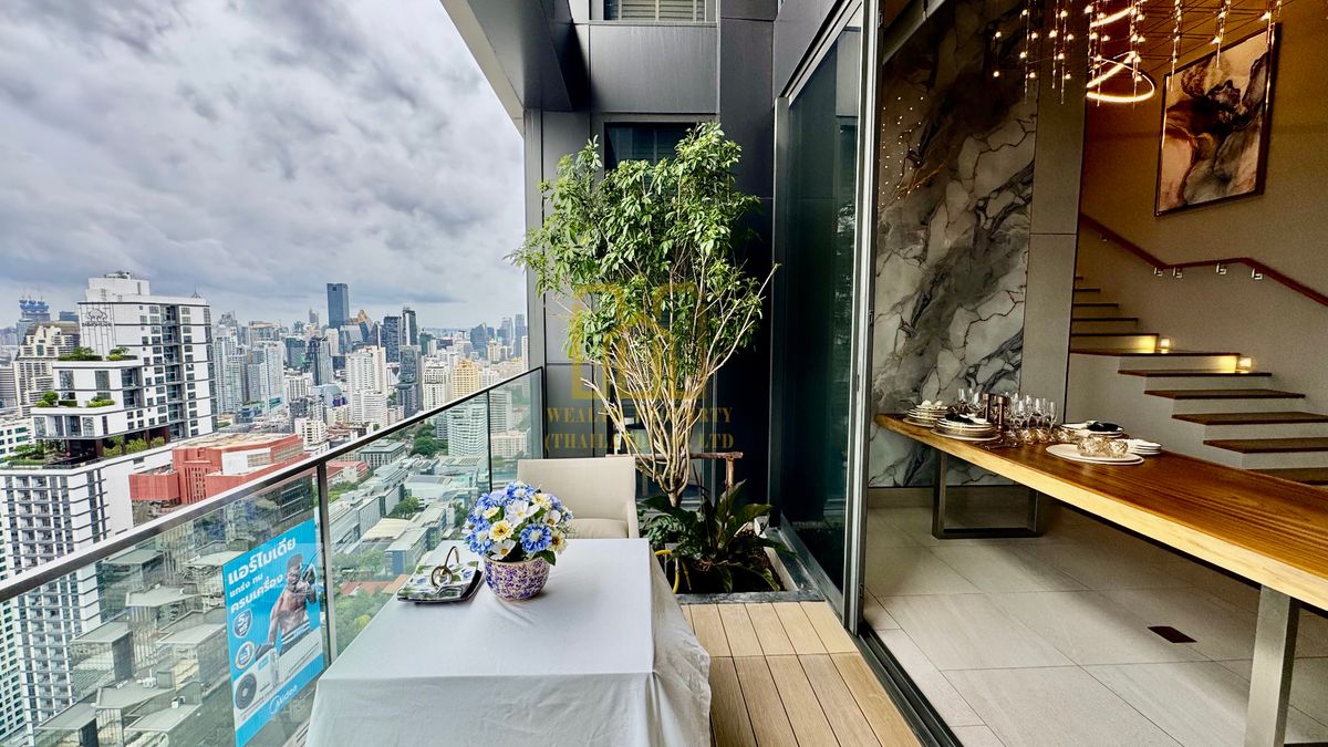 For SaleCondoRama9, Petchburi, RCA : True Penthouse Duplex for Sale | The Esse, Singha Complex | 300+ sq.m. | THB 145M