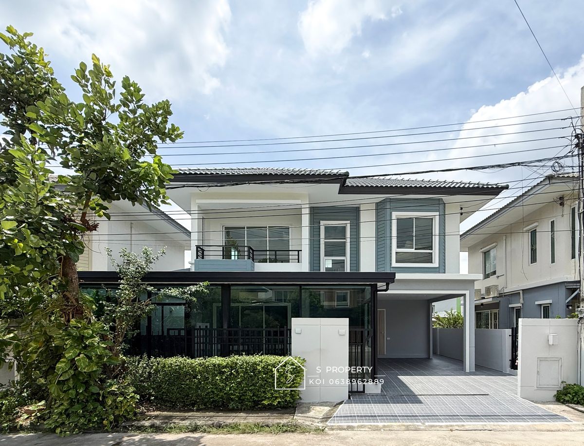 ขายวิภาวดี ดอนเมือง หลักสี่ : บ้านรีโนเวทใหม่ ม.พฤกษา ซินเนอรี่ ดอนเมือง ซอยโกสุม45 ติดถนนเมน กว้าง ต่อเติมครบ
