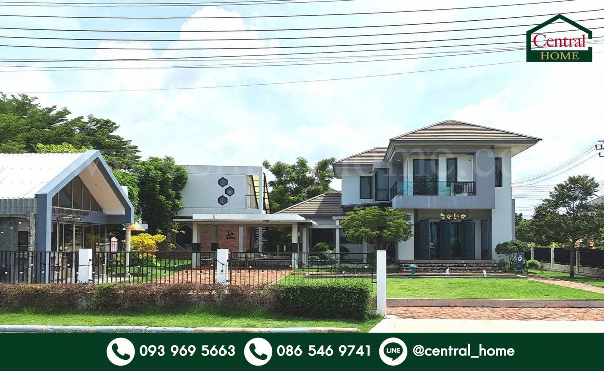 For SaleHouseSamut Prakan,Samrong : The single house, The Grand River Suvarnabhumi, after the big converter corner