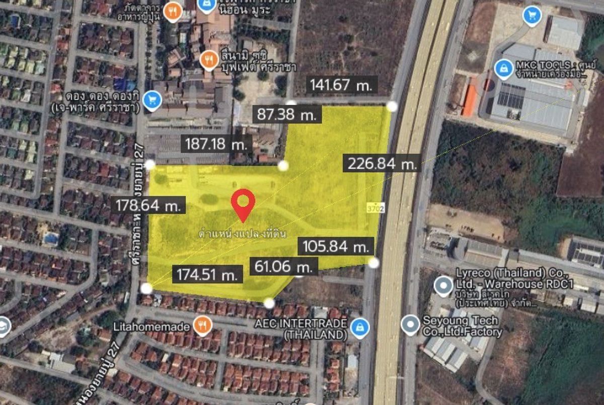For RentLandPattaya, Bangsaen, Chonburi : 43 rai of land next to JPARK, next to Motorway, Sriracha, Chon Buri / (Rental), Land 43 Rai Next to J-Park Next to the Sriracha Motorway Chonburi / (For RENT) Newc604