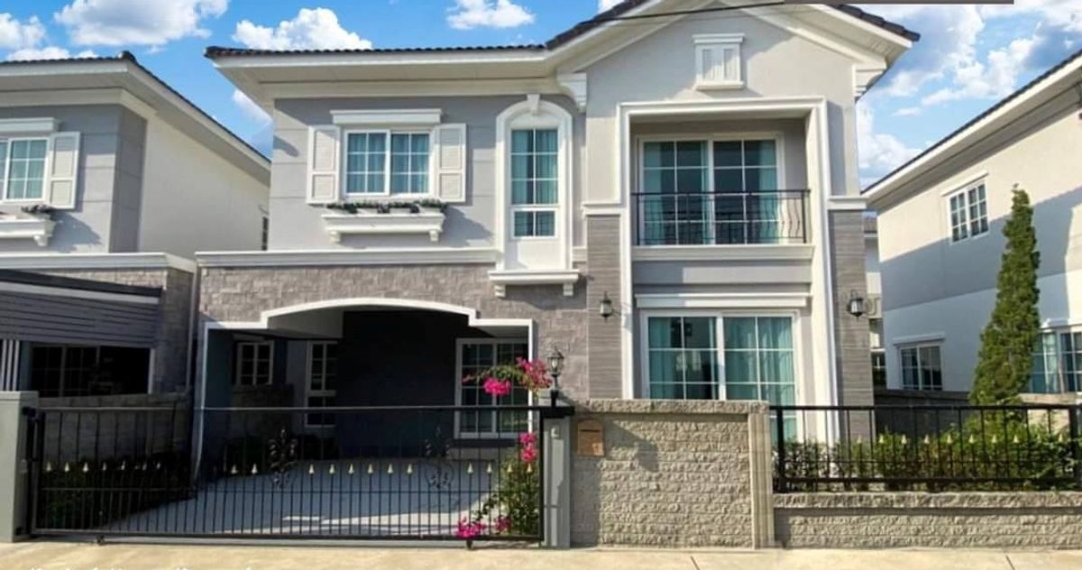 For SaleHouseNawamin, Ramindra : 2-story house for sale, Golden Neo 2 Ramintra-Wongwaen on the main road in Ram Inthra area.