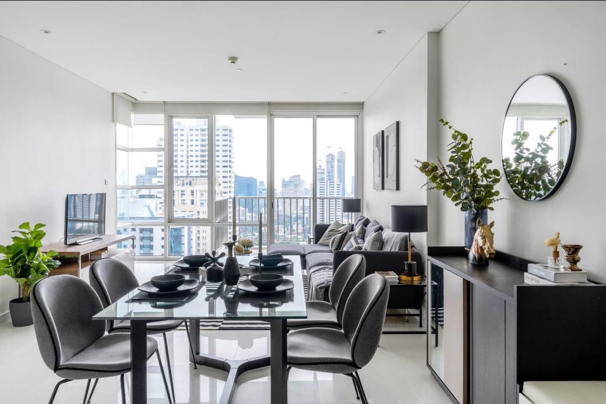 ให้เช่าคอนโดสุขุมวิท อโศก ทองหล่อ : 🎉Rent Fullerton Sukhumvit 🎉 2 bedroom 🎉 95 sq.m🎉 80,000 baht/month🎉