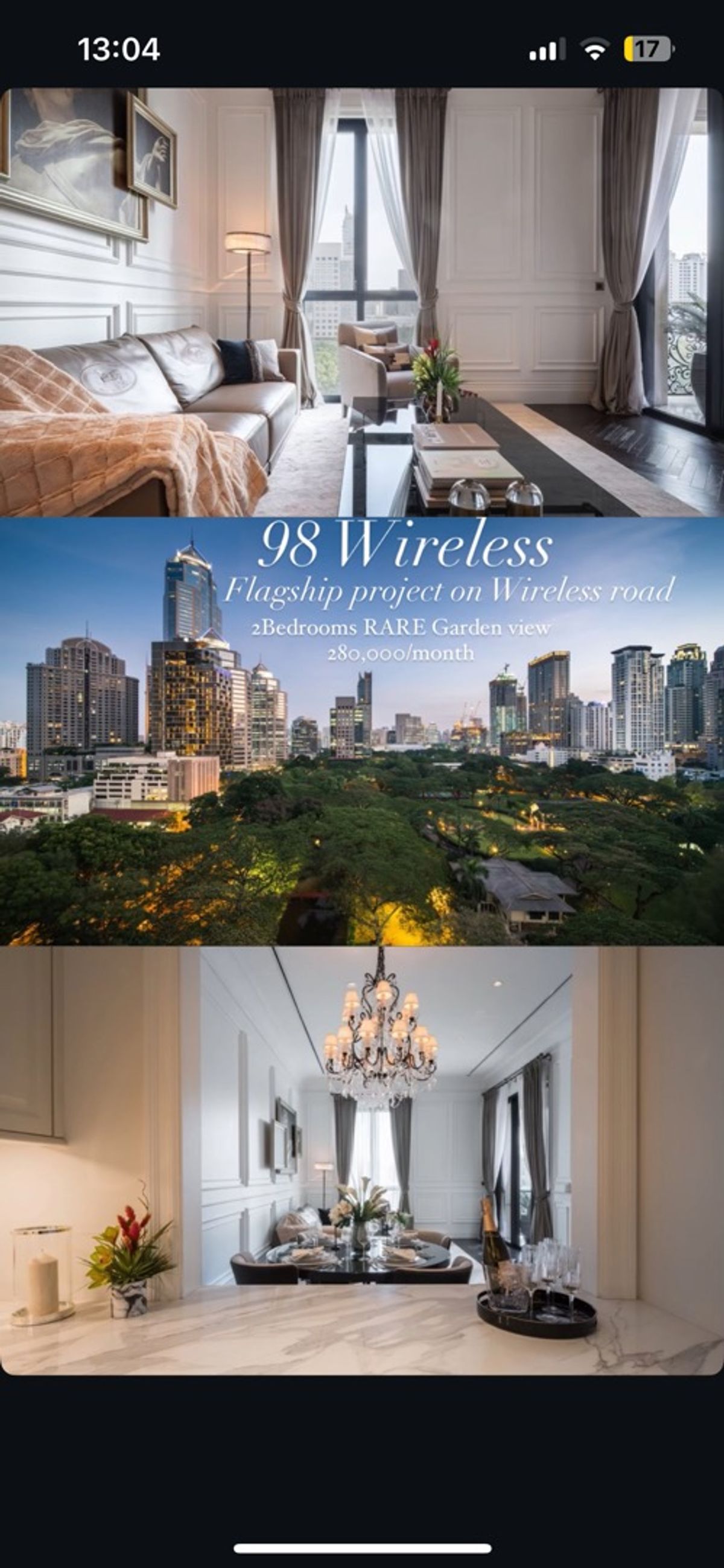 For RentCondoWitthayu, Chidlom, Langsuan, Ploenchit : 98 Wireless Ultimate Luxury Project on Wireless Road * Rare Garden View * 2Bedrooms Luxury Furnished ,, ☎️Call/Line: 094-162-4424