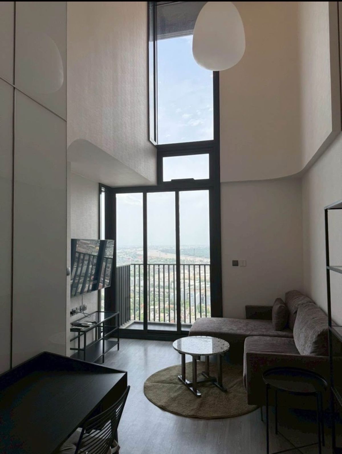 ขายคอนโดอ่อนนุช อุดมสุข : For Sale: The Line Sukhumvit 101 – High-Ceiling Duplex, Bang Krachao River View