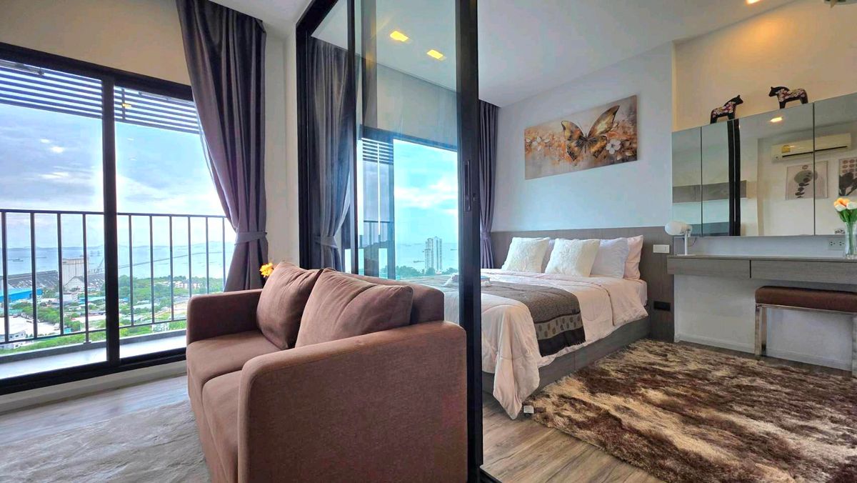 For SaleCondoSriracha Laem Chabang Ban Bueng : Selling the best room, 1 bedside view, 1 water 35.3 sqm. Floor 20, full of new rooms, beautiful, clean ☆ Post owner ☆