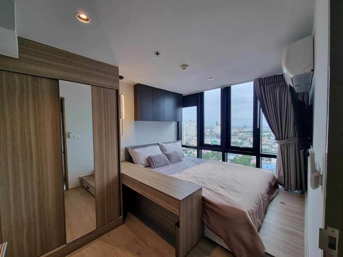 For RentCondoThaphra, Talat Phlu, Wutthakat : Rent RR526 Altitude Unicorn Sathorn-Tha Phra, beautiful room, complete furniture near BTS Talat Phlu