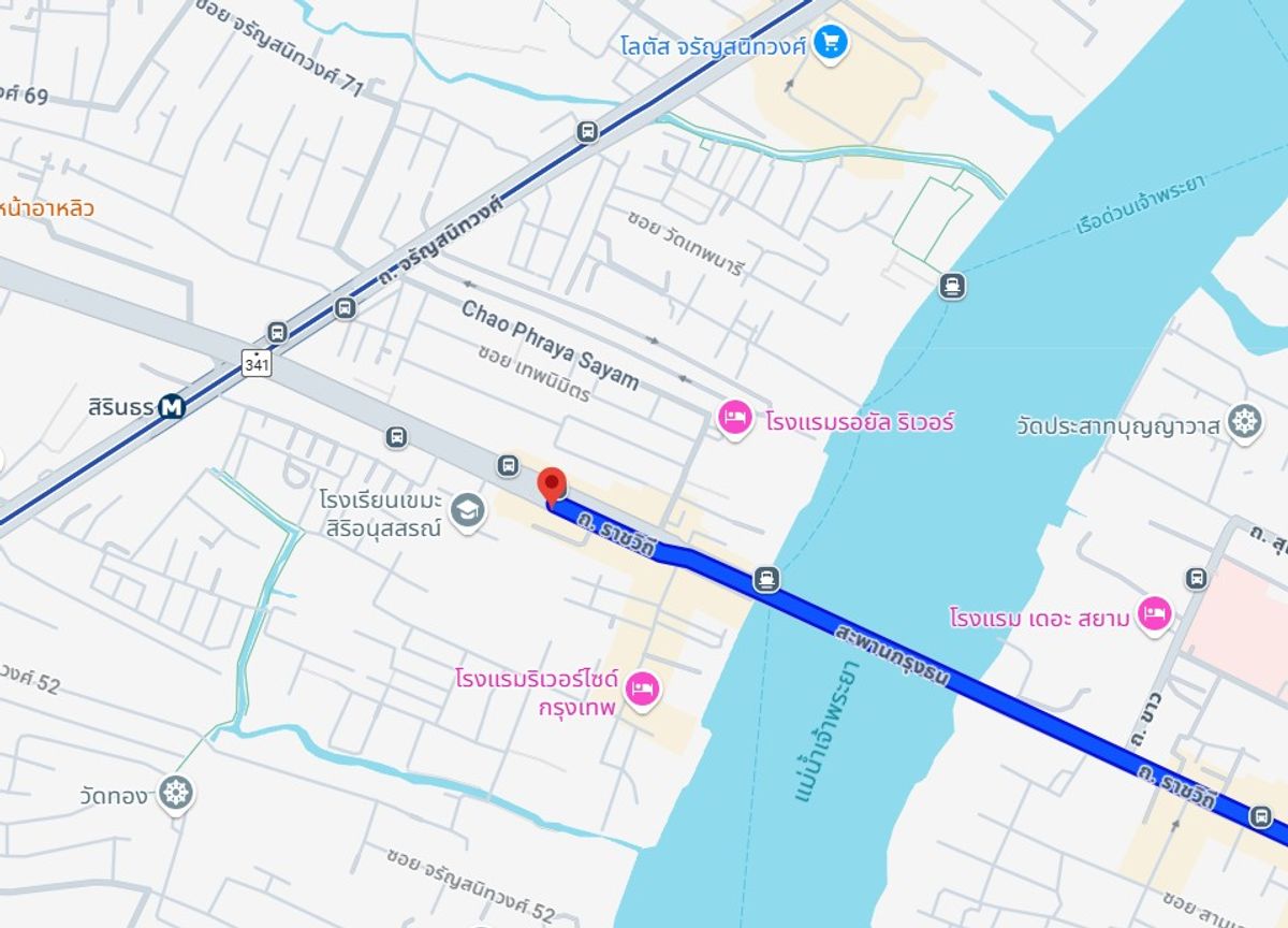 For SaleShop HousePinklao, Charansanitwong : [M6357] 2 commercial buildings, rare golden location, 23.50 sq.w., Krungthon Bridge (Sang Hi) near the Krung Thon Market for 2 minutes to the Riverside Bangkok Hotel.