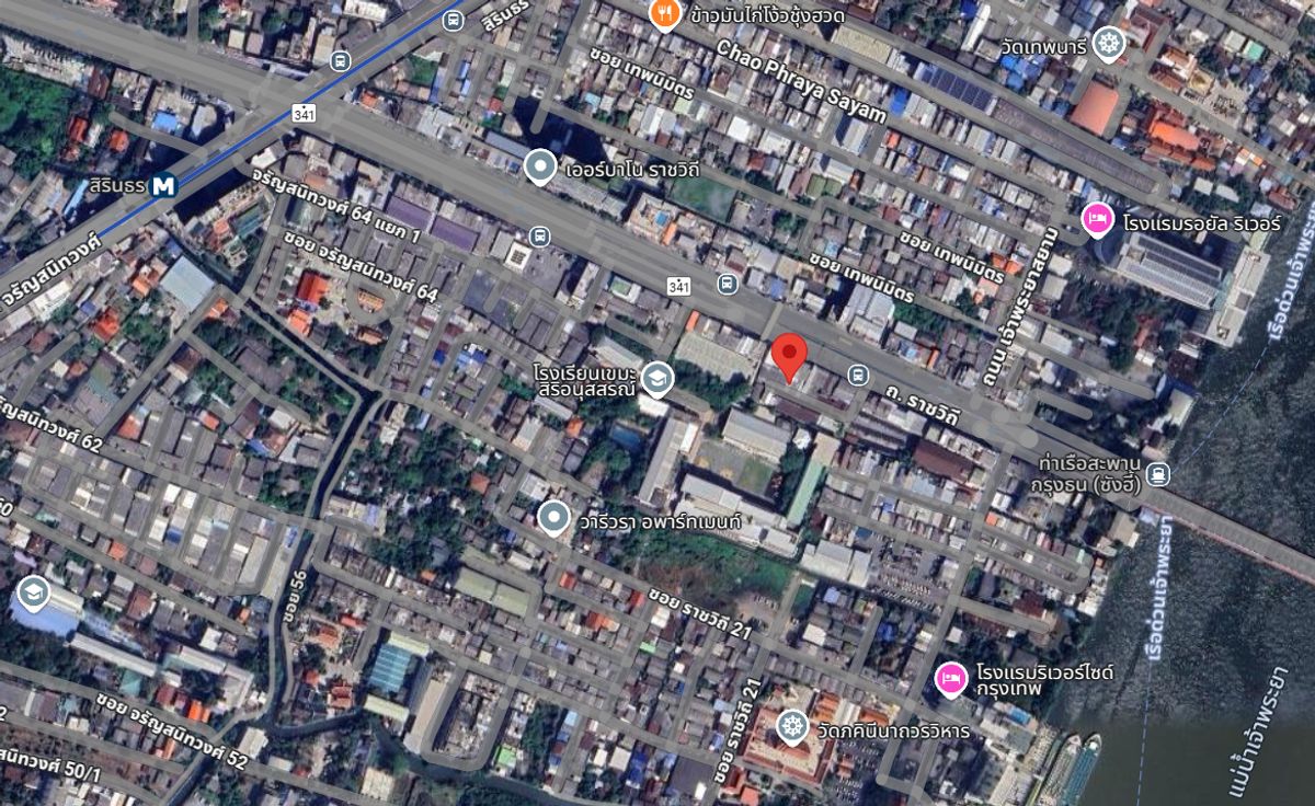 For SaleShop HousePinklao, Charansanitwong : [M6357] 2 commercial buildings, rare golden location, 23.50 sq.w., Krungthon Bridge (Sang Hi) near the Krung Thon Market for 2 minutes to the Riverside Bangkok Hotel.