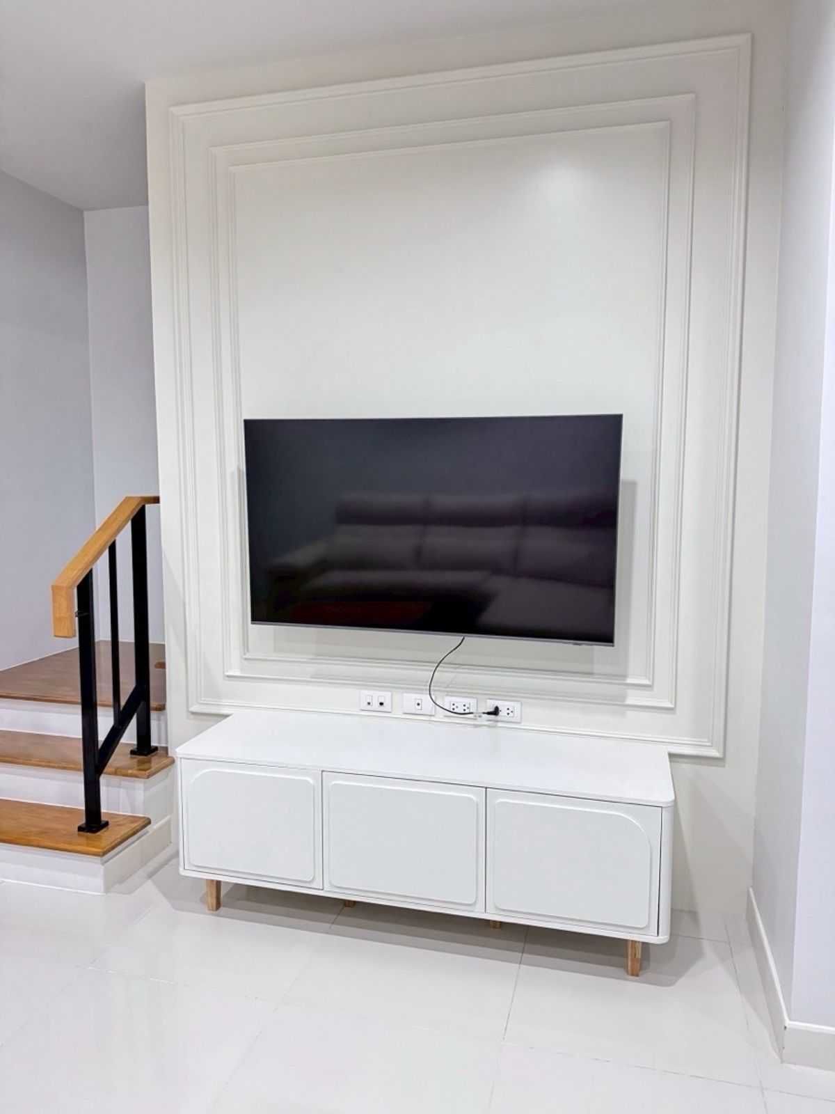 For RentTownhomeMin Buri, Romklao : Townhouse for rent ✨ Baan Klang Muang Rama 9-Krungthep Kreetha ✨ 2 bedrooms, 2 bathrooms, fully furnished and equipped with appliances.