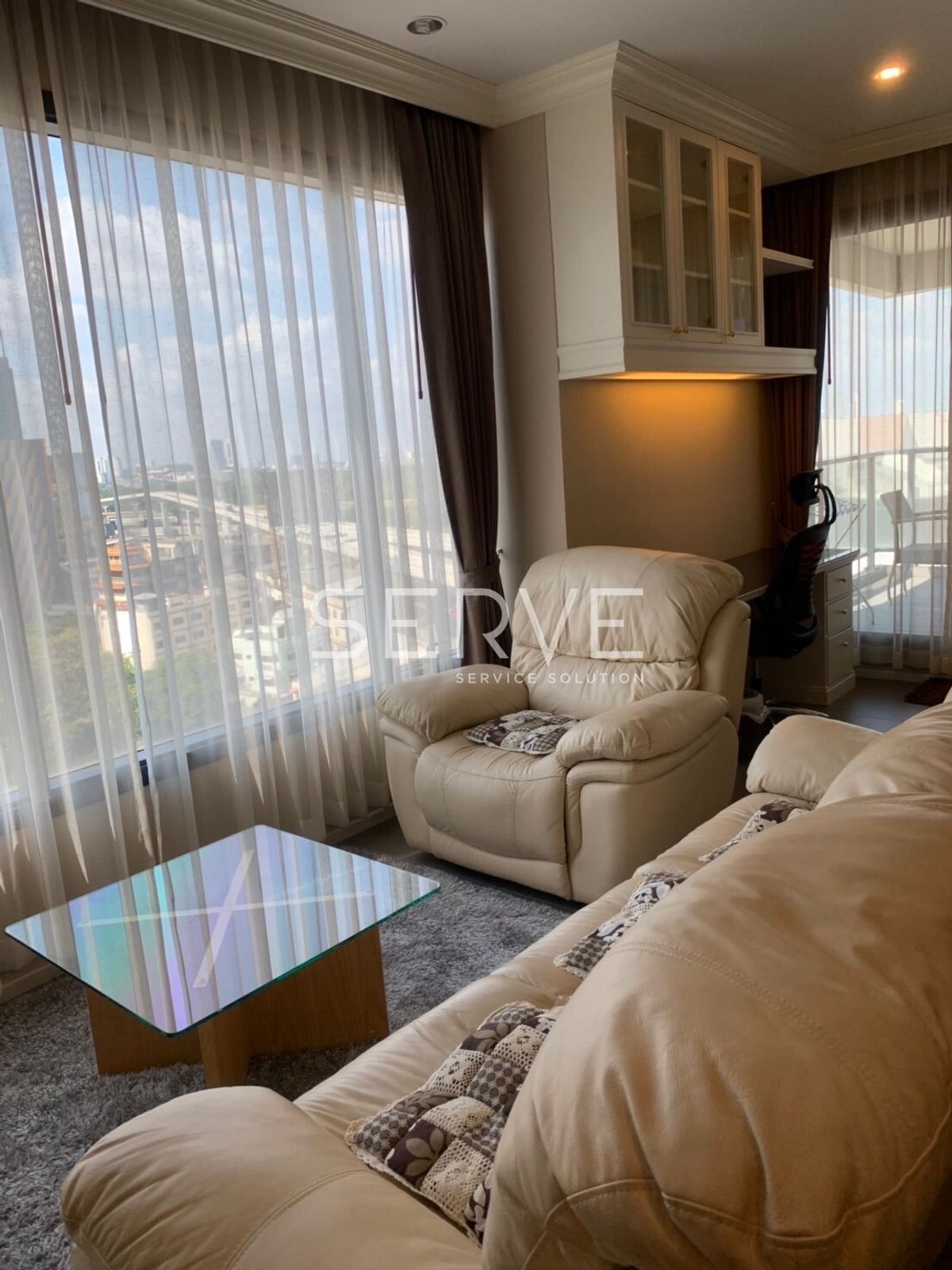 For RentCondoLadprao, Central Ladprao : 2 Beds 2 Baths Nice Room Good Location Close to BTS Ha Yaek Lat Phrao & MRT Phahon Yothin 400 m.  @ M Ladprao 