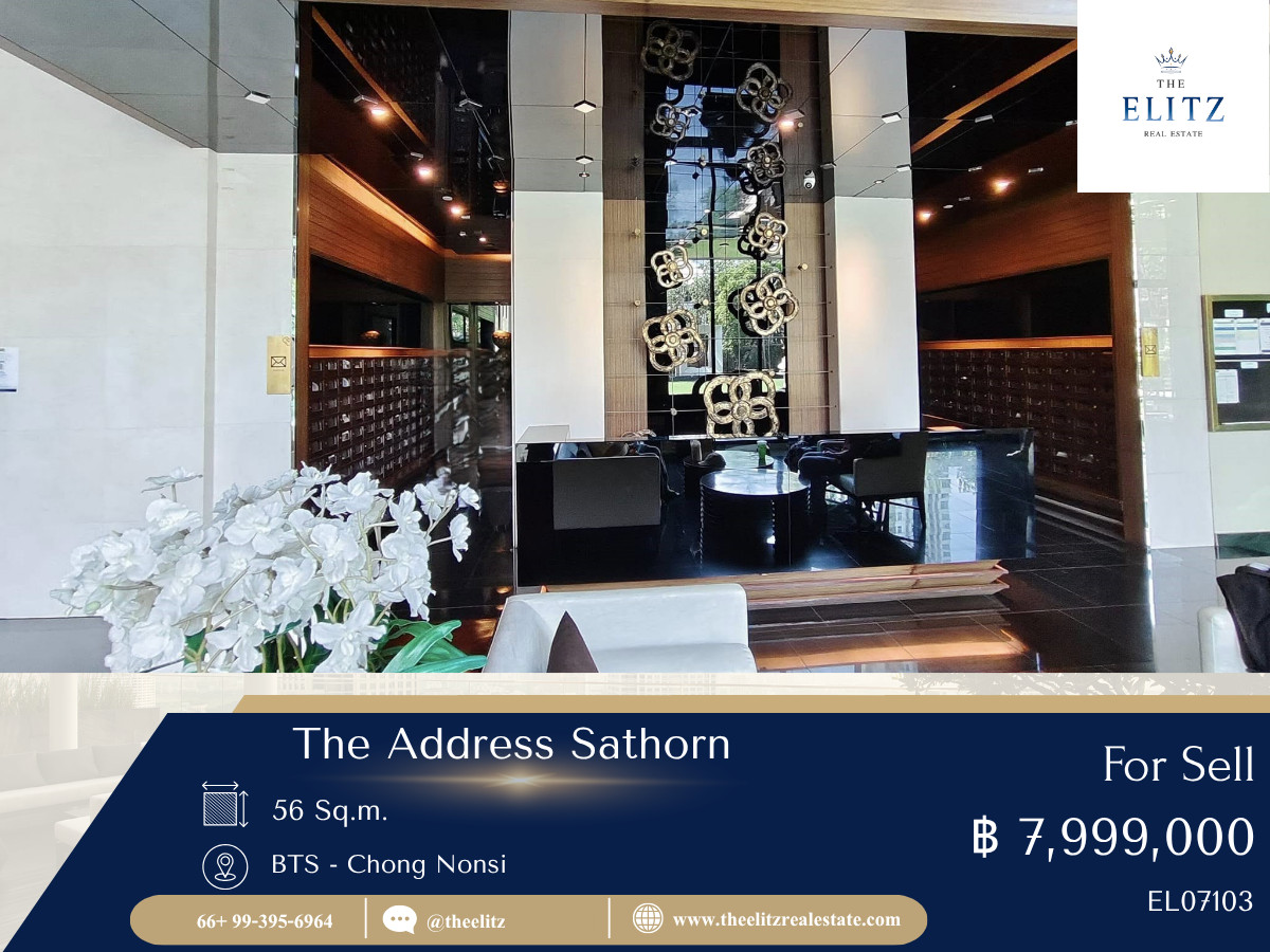 ขายคอนโดสาทร นราธิวาส : 💖 Rare Unit! ห้องแต่งสวย วิวเมือง 180° The Address Sathorn พร้อมอยู่ทันที 💯