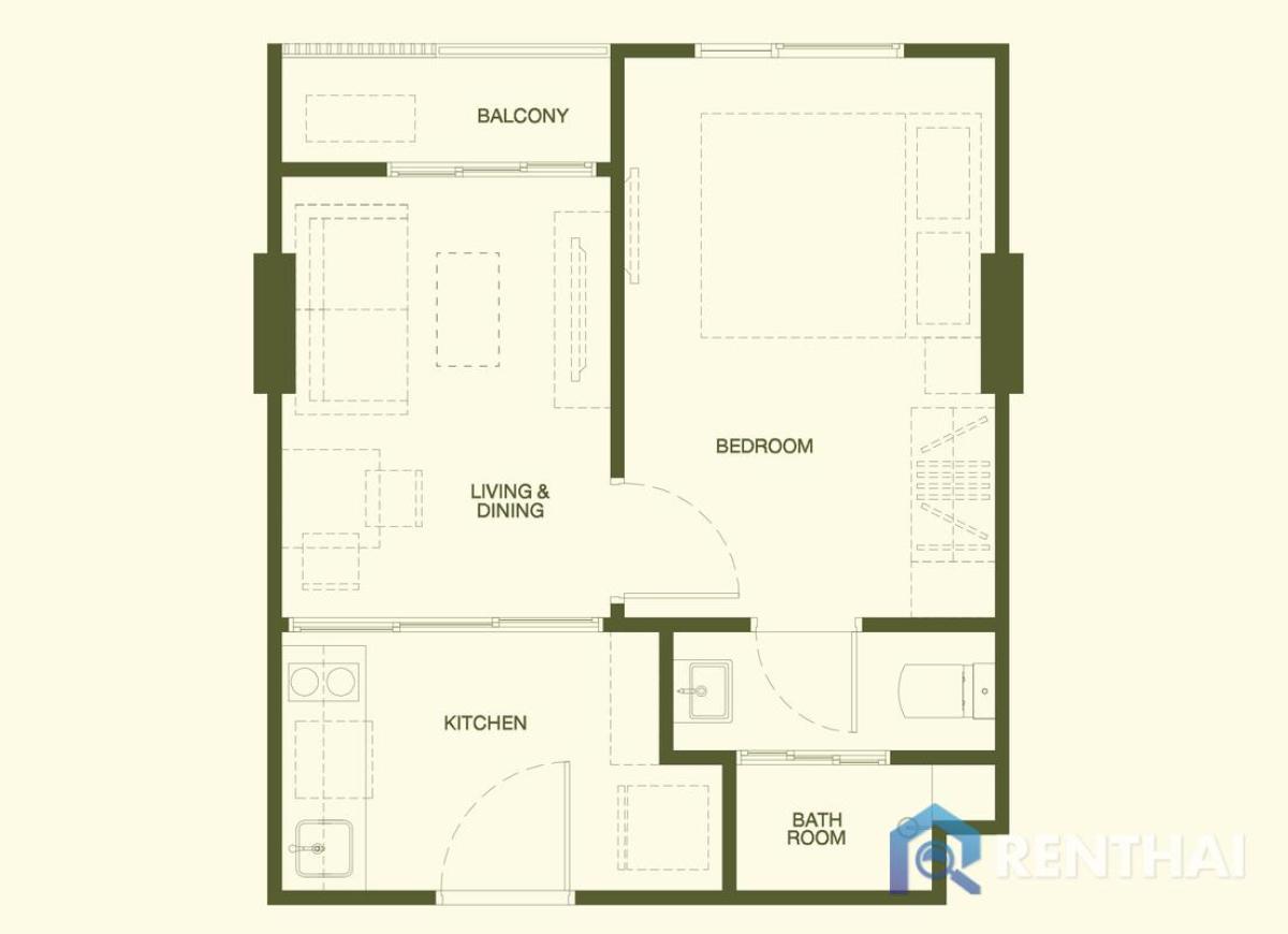 ขายคอนโดภูเก็ต : สำหรับ ขาย คอนโด 1 ห้องนอน ที่ The Base Rise