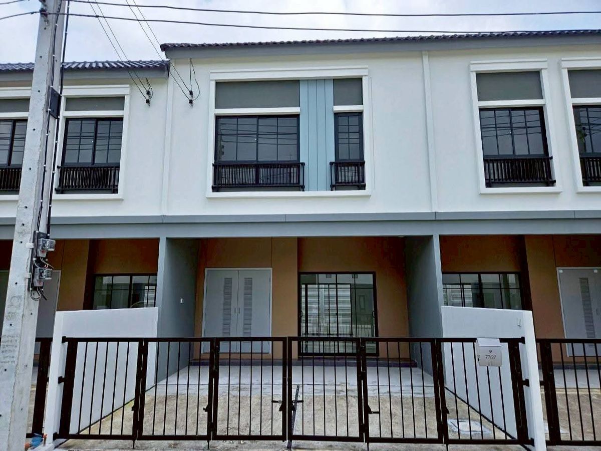 For SaleTownhomeMin Buri, Romklao : Rent The Connect, Min Buri Station - New vision, 2 -story townhome, 5 meters wide, an area of 20.5 sq.w., usable area 125 sq.m., Nimit Mai Road, Min Buri District, Bangkok.