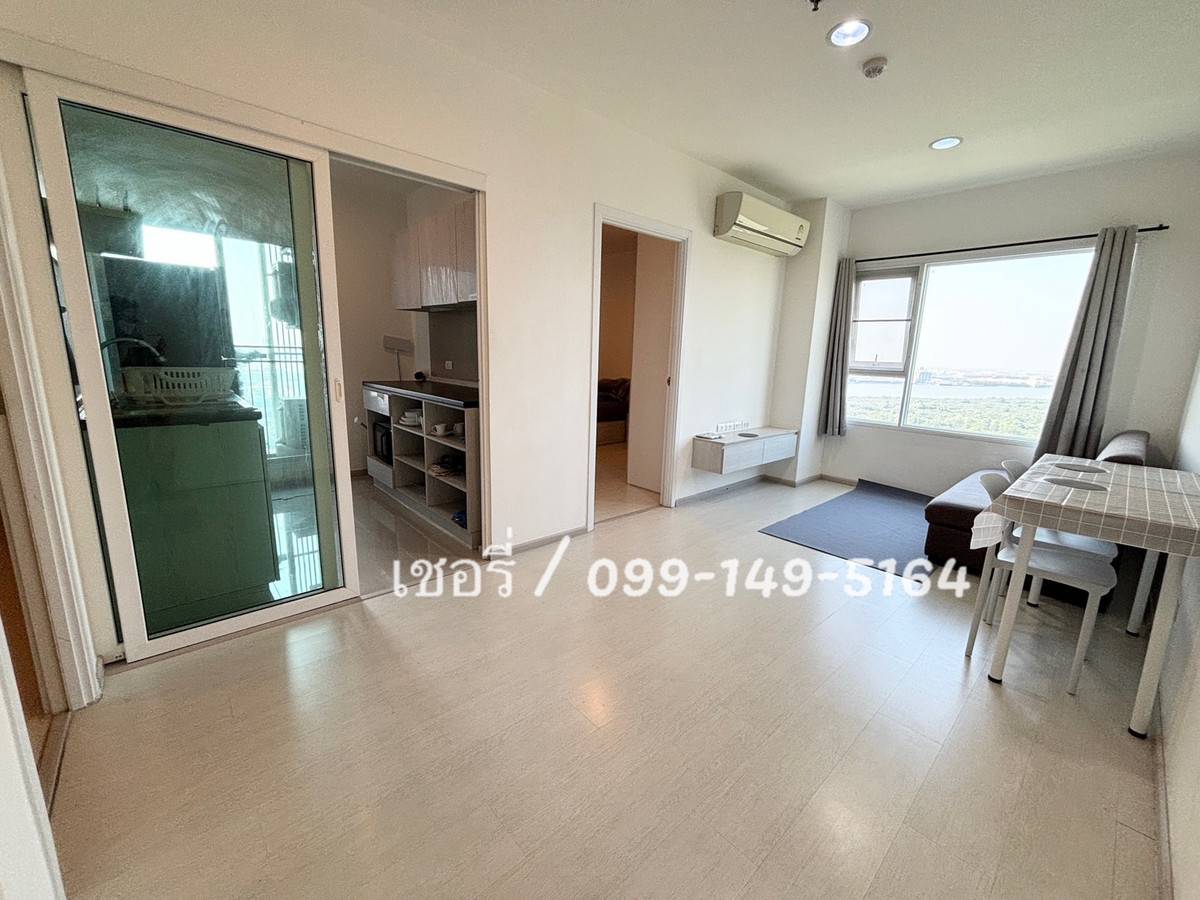 For RentCondoSamut Prakan,Samrong : ASPIRE ERAWAN condo rental, large corner room, beautiful, new, never rented Build in full With complete furniture Next to BTS Erawan / call 099-149-5164
