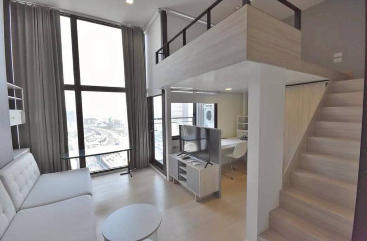 For RentCondoRama9, Petchburi, RCA : Newly Renovated | Loft Duplex 33 sq.m., high class 20+ Ready