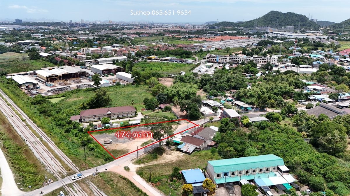 ขายที่ดินศรีราชา แหลมฉบัง บ้านบึง : ขายที่ดินถมแล้วผังสีแดง เนื้อที่ 474 ตร.ว. ใกล้นิคมฯ แหลมฉบังและเซ็นทรัล ศรีราชา ชลบุรี