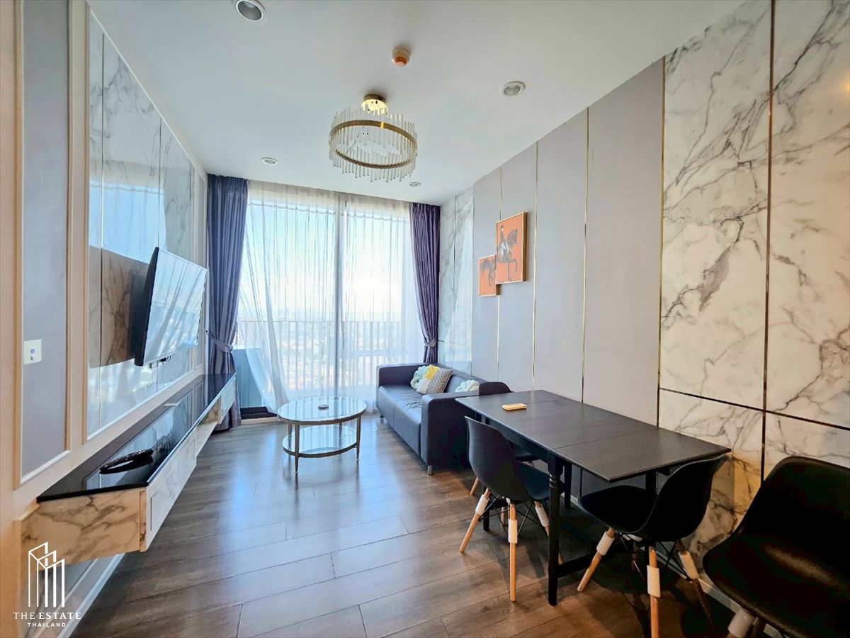 For RentCondoOnnut, Udomsuk : For Rent WhizDom Essence, a wide -angle angle, Bang Na view, can be seen to Chon Buri 53.14 SQ.M. 2 Bedroom @40,000 BAHT