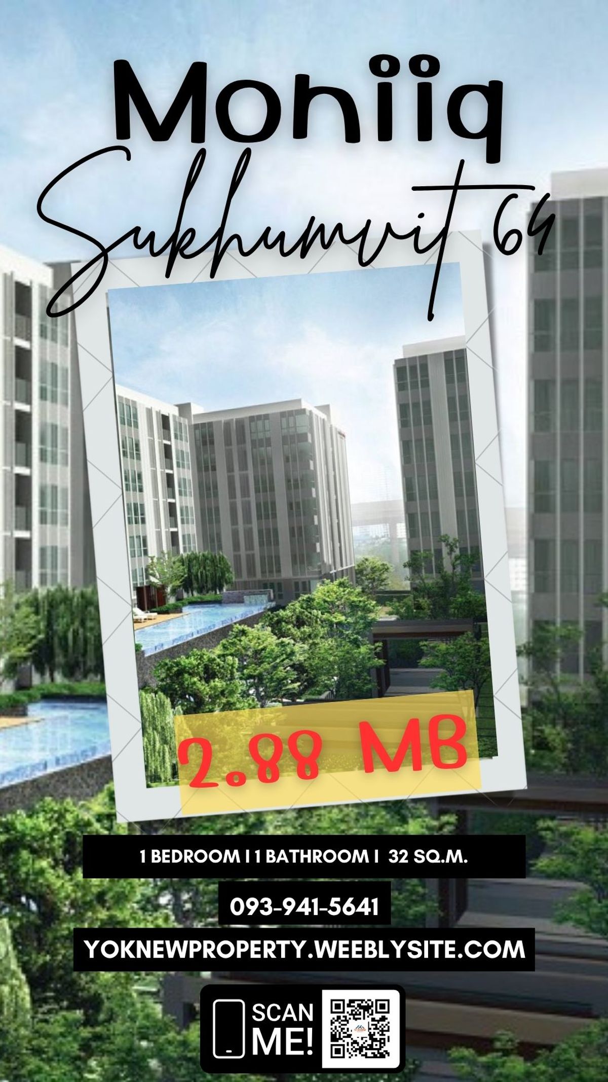 ขายคอนโดอ่อนนุช อุดมสุข : 🎯 เริ่มต้นมีคอนโดของตัวเอง   Moniiq Sukhumvit 64 | ใกล้ BTS แต่งครบ พร้อมอยู่   💰 ขายเพียง 2.8 ลบ. เท่านั้น!   แอดไลน์เลย 👉 @yoknew | 📞 093-941-5641