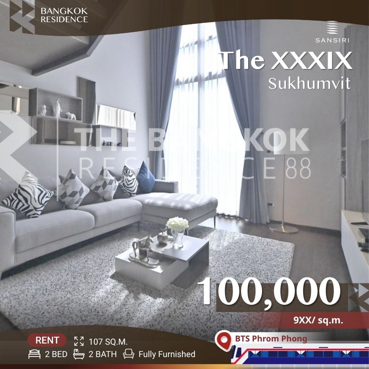 For RentCondoSukhumvit, Asoke, Thonglor : Rare Opportunity! 💥 The XXXIX The Only Exclusive Duplex in This Prestigious Project,  Near BTS Phrompong