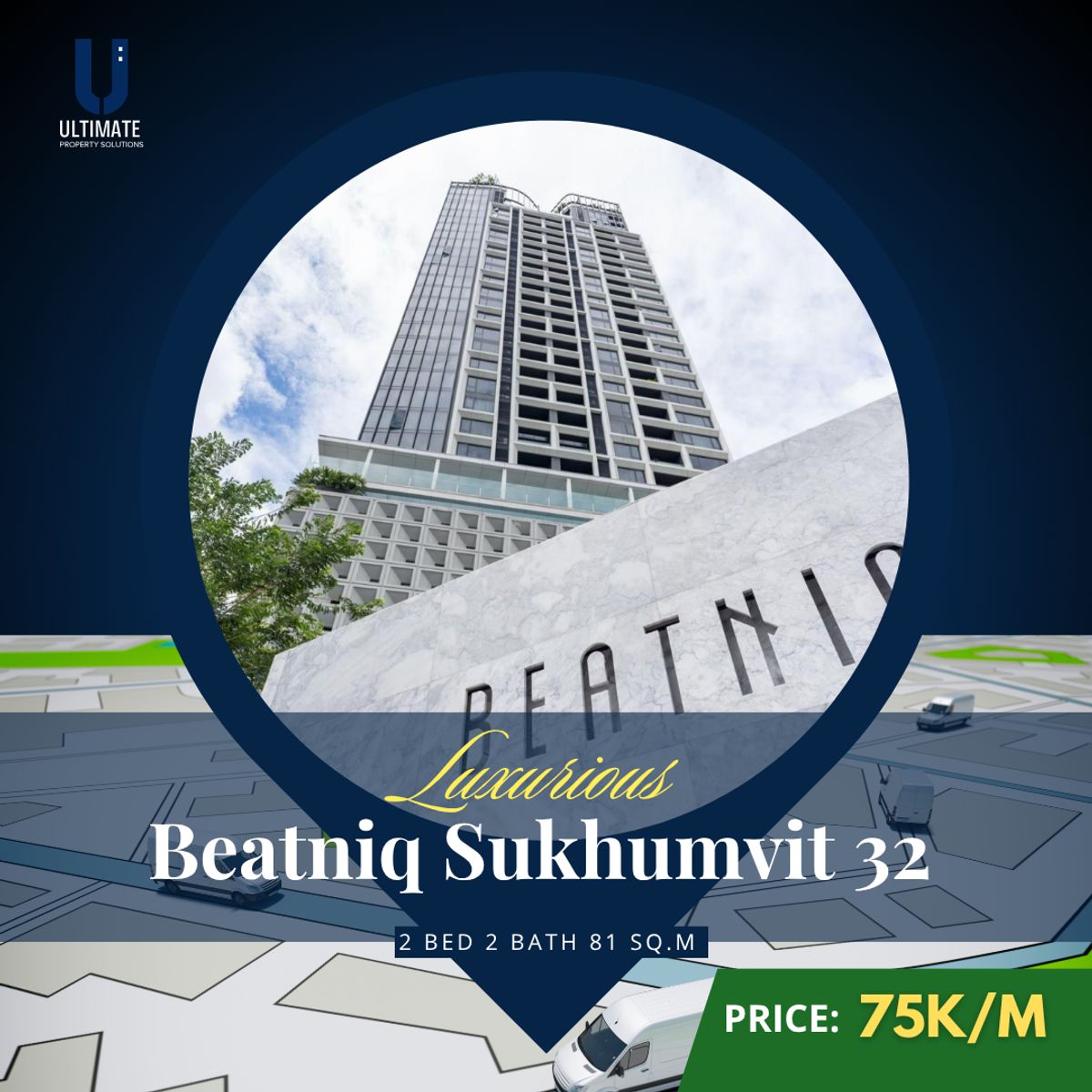 For RentCondoSukhumvit, Asoke, Thonglor : For Rent | 2 bedrooms 81 sq.m. 75k Fully Furnished. ready to move in.