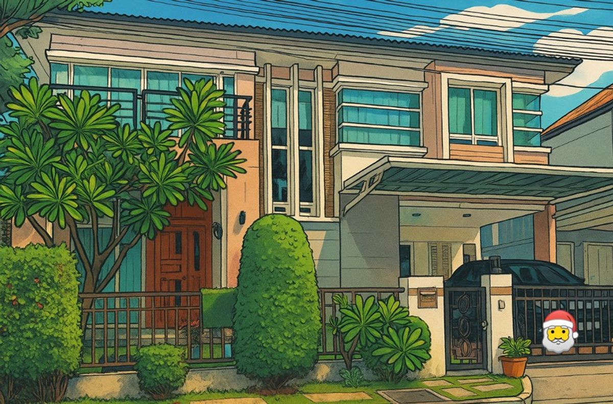 ให้เช่าบ้านนวมินทร์ รามอินทรา : บ้านหลังใหญ่ หัวมุม ลมเย็น อยู่สบาย เหมาะกับครอบครัวใหญ่หรือคนมีรถหลายคัน 🏡 3 นอน 4 น้ำ ห้องแม่บ้านแยก มีแอร์ 6 ตัว ครัวบิ้วท์อินพร้อมเครื่องดูดควัน