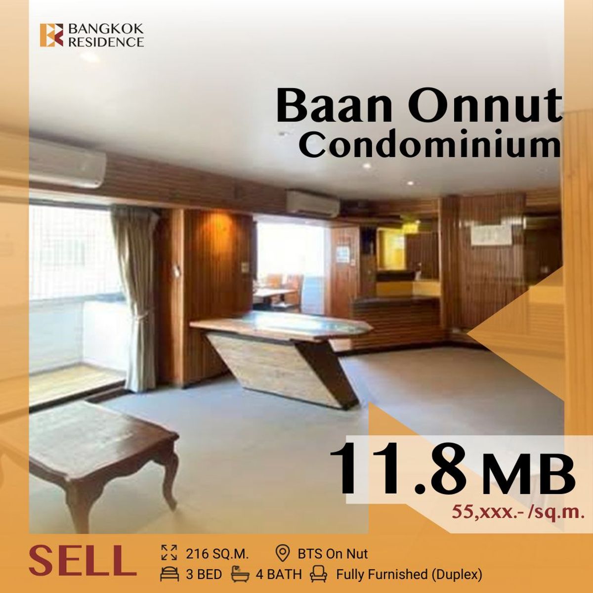 ขายคอนโดอ่อนนุช อุดมสุข : 🌟 Duplex unit รีโนเวทใหม่ สวยมาก Baan On-Nut Condominium Sukhumvit 77 near BTS on nut