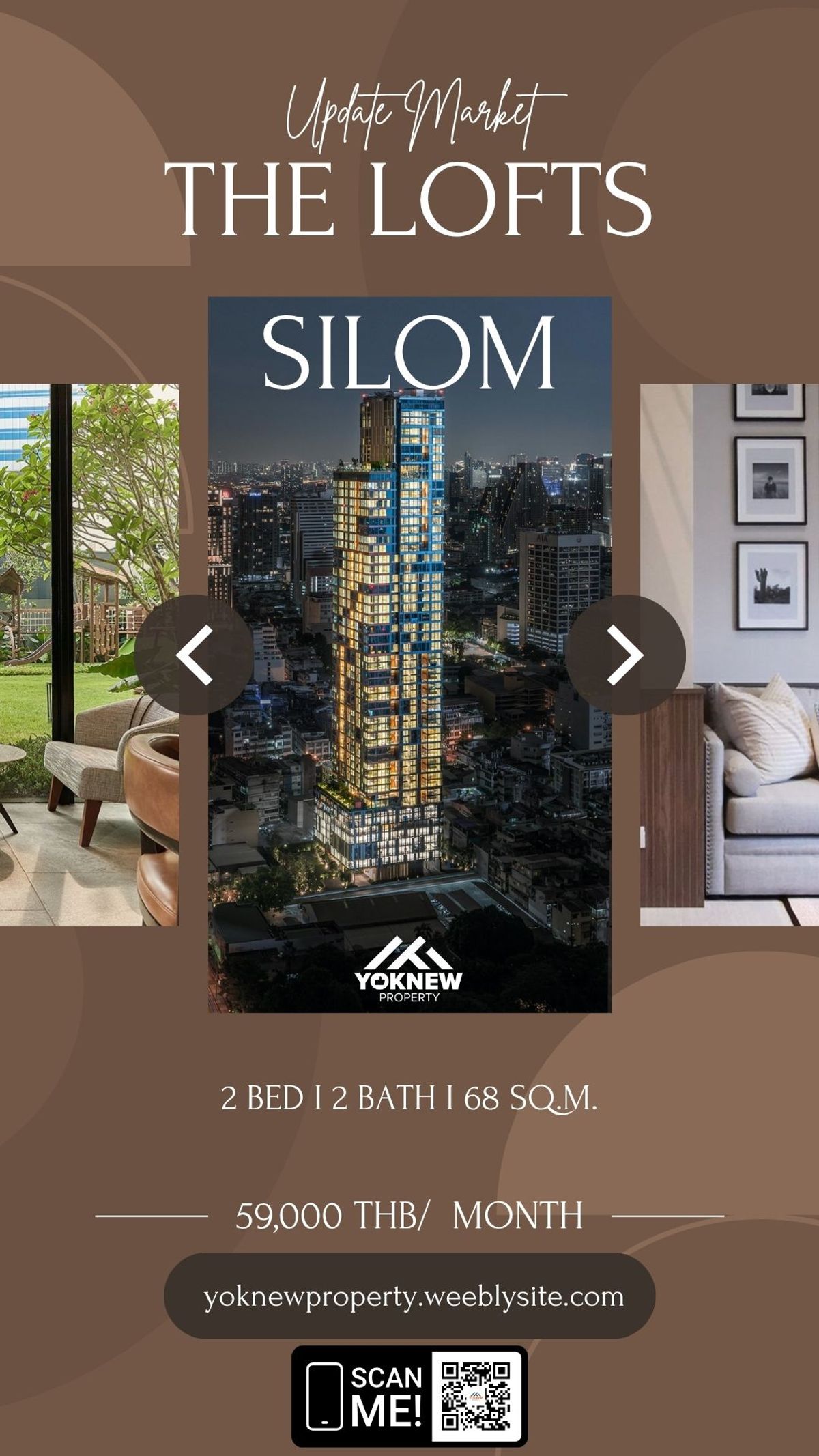 ให้เช่าคอนโดสีลม ศาลาแดง บางรัก : 💼 คอนโดหรู 2 ห้องนอน ใจกลางสีลม   The Lofts Silom | วิวสวย ใกล้ BTS สุรศักดิ์   💰 ค่าเช่า 59,000 บาท/เดือน   กดดูห้อง 👉 @yoknew | 📞 093-941-5641