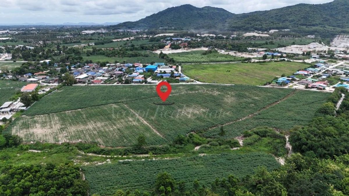 ขายที่ดินระยอง : ขายที่ดินแปลงใหญ่ ห้วยโป่ง ระยอง ติดถนนสาธารณะ 43-0-19 ไร่