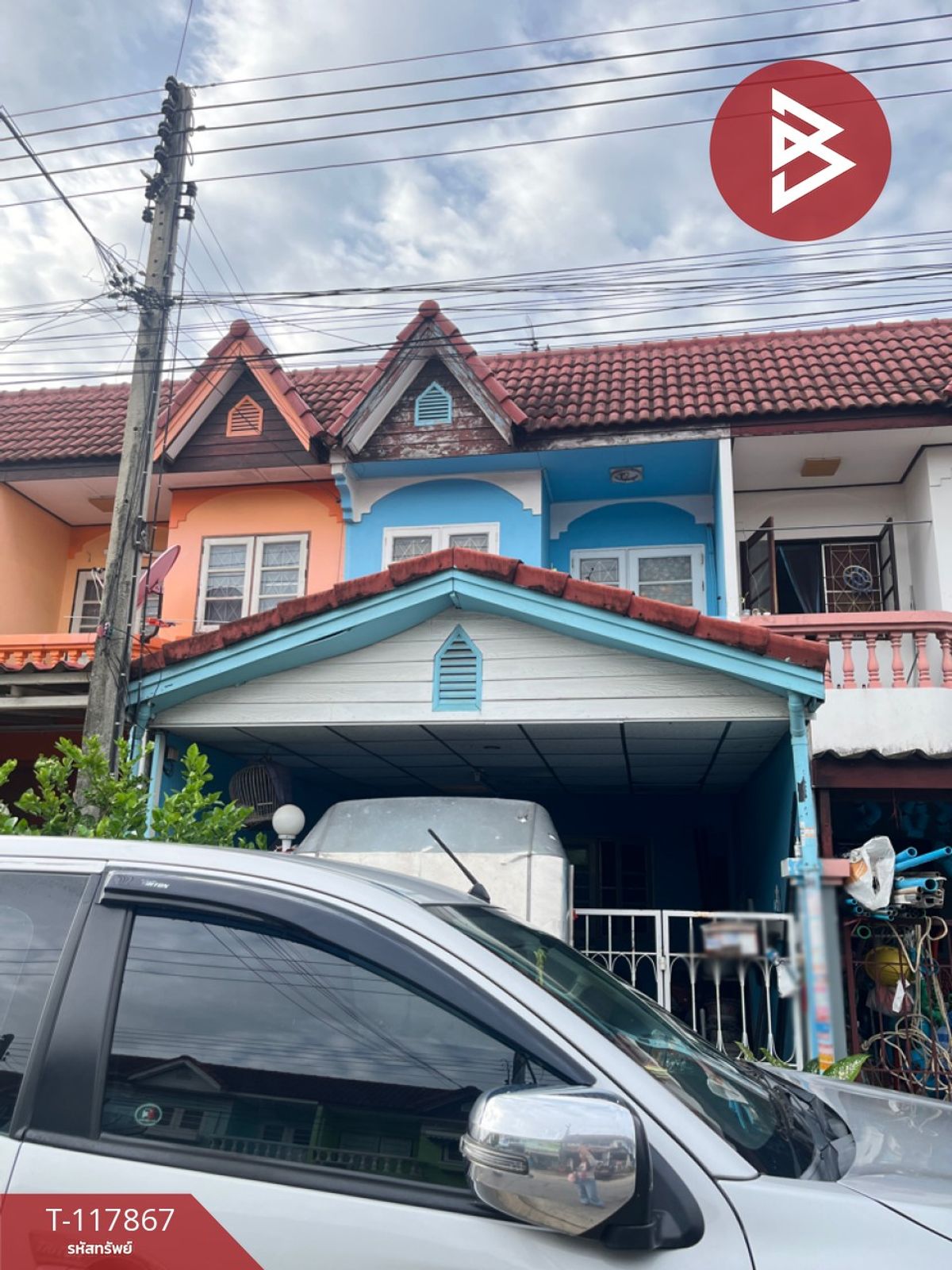 For SaleTownhomePathum Thani,Rangsit, Thammasat : 2-storey townhouse for sale, Chat Narong Villa Villa 5 Lam Luk Ka-Khlong 7, Pathum Thani