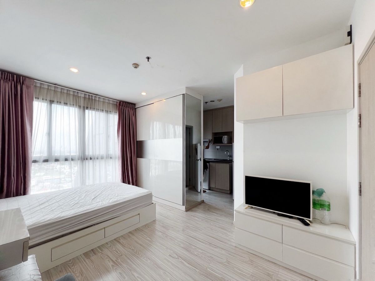 For RentCondoBangna, Bearing, Lasalle : 🔥 [ For Rent ] -  Ideo Mobi Eastgate / Fully furnished, Very New Studio with unblockable view. Easily to travel around by BTS Bangna and close to BITEC 9,500!!! 👍