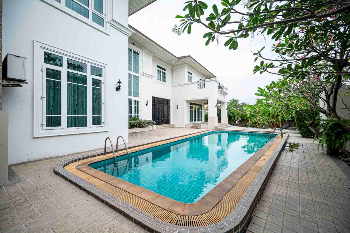 ขายบ้านแจ้งวัฒนะ เมืองทอง : 🔥ขายด่วน + 🔥หมู่บ้านคฤหาสน์ทายาท พื้นที่กว้าง พร้อมสระว่ายน้ำส่วนตัว