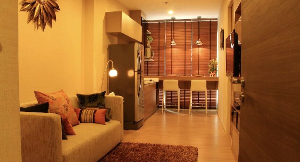 For RentCondoOnnut, Udomsuk : 1 bed 1 bath 35 sqm condo at Rhythm 50 for rent 25,000THB per month, Sukhumvit soi 50, Onnut BTS station