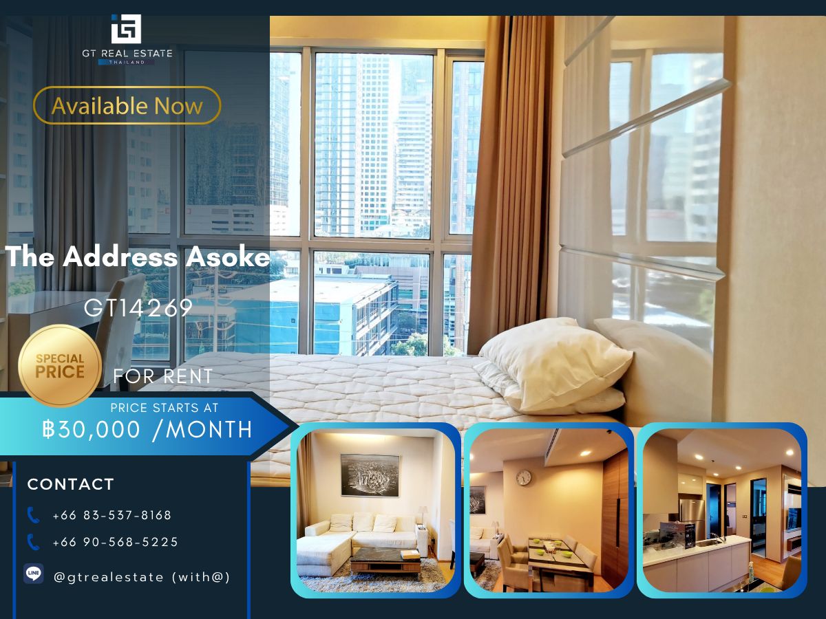 For RentCondoRama9, Petchburi, RCA : The Address Asoke Condo is convenient to travel near the BTS Skytrain. There is a beautiful room shuttle. Ready to stay immediately