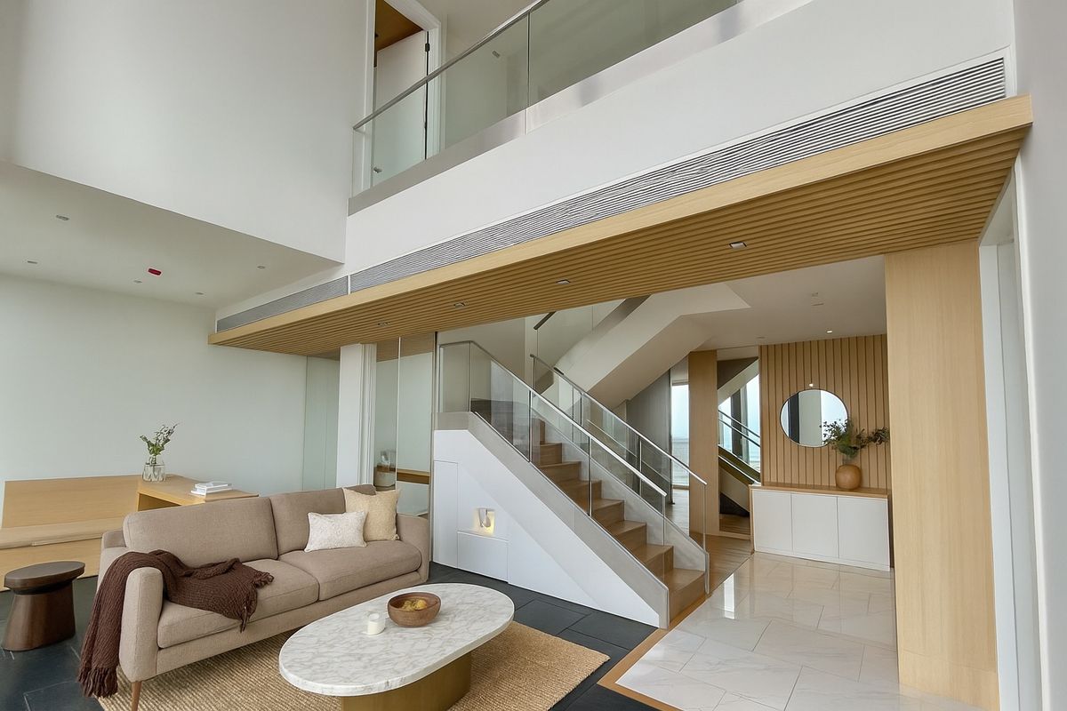 ให้เช่าคอนโดพระราม 3 สาธุประดิษฐ์ : 🏢 Duplex Penthouse for Rent – Canapaya Residences, Rama 3