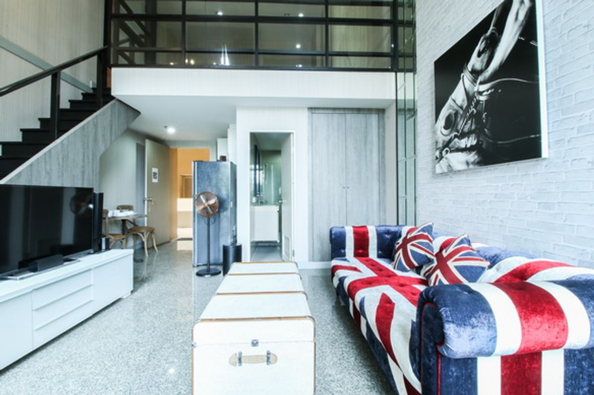 For SaleCondoNakhon Pathom : Condo for sale, Mallis Residence, Nakhon Pathom 36.5 sq.w., decorated with all furniture, Duplex room 1 bedroom
