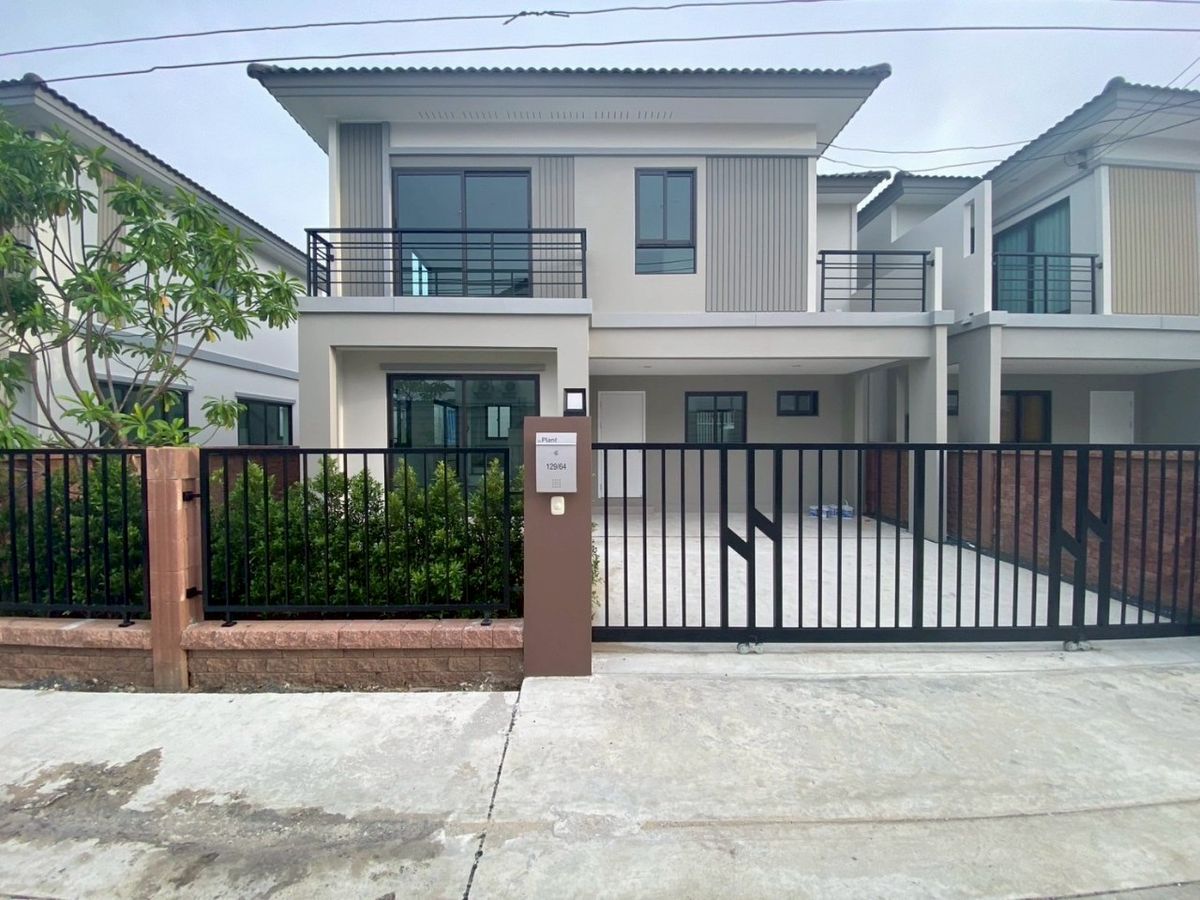 ให้เช่าบ้านสมุทรปราการ สำโรง :  ให้เช่า บ้านแฝด 2 ชั้น The Plant บางนา - วงแหวน แปลง 64 เนื้อที่ 36.2 ตารางวา 4 ห้องนอน ตำบลราชาเทวะ อำเภอบางพลี จังหวัดสมุทรปราการ 
