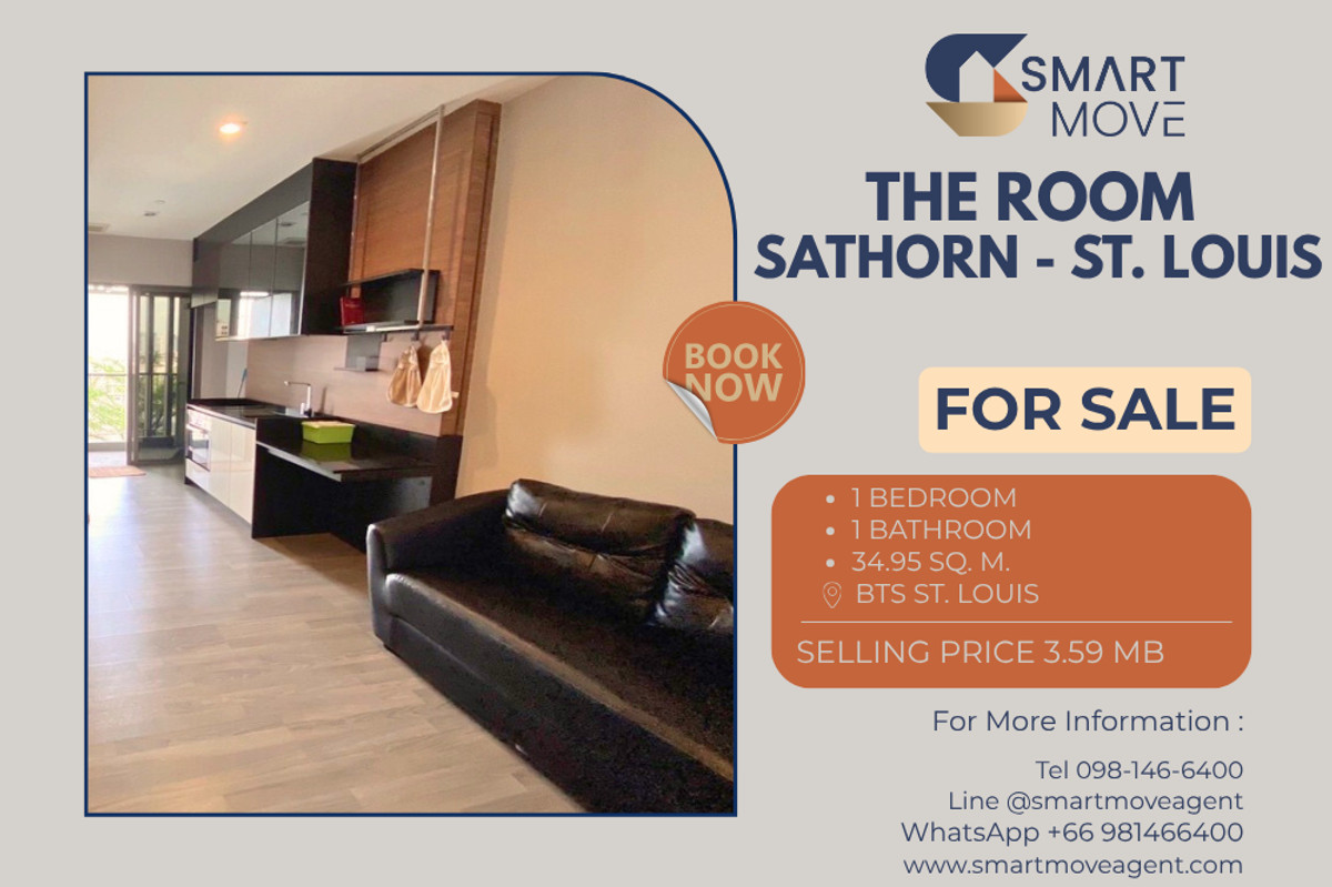 For SaleCondoSathorn, Narathiwat : 🔥 For Sale !! 🔥 Code C20221202353..........The Room Sathorn - St.Louis, 1 bedroom, 1 bathroom, furnished, Special Deal!!📣📣