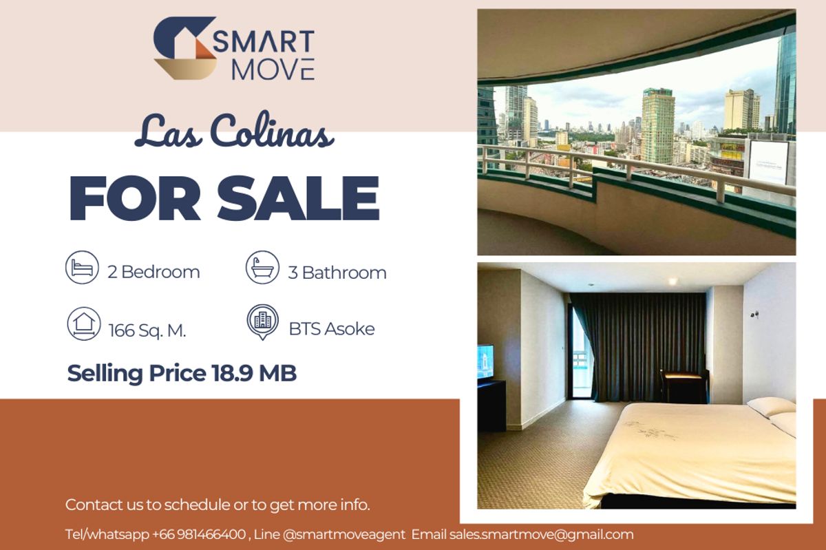 ขายคอนโดสุขุมวิท อโศก ทองหล่อ : 🔥 สำหรับขาย !! 🔥 Code C20250700055..........Las Colinas, 2 ห้องนอน, 3 ห้องน้ำ, ชั้นสูง 17++, ห้องหายาก, แต่งครบ, ราคาพิเศษ!!📣📣