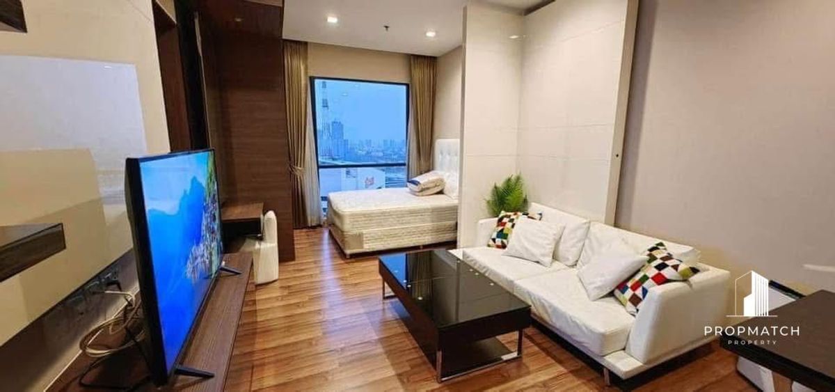 ให้เช่าคอนโดรัชดา ห้วยขวาง : ✨Flash Deal ✨Ivy Ampio Ratchada( Studio1Bed 1Bath 31.13SQM.) แต่งครบพร้อมอยู่ !! เพียง 22,000 บาทต่อเดือน Tel.0981315848 @propmatch