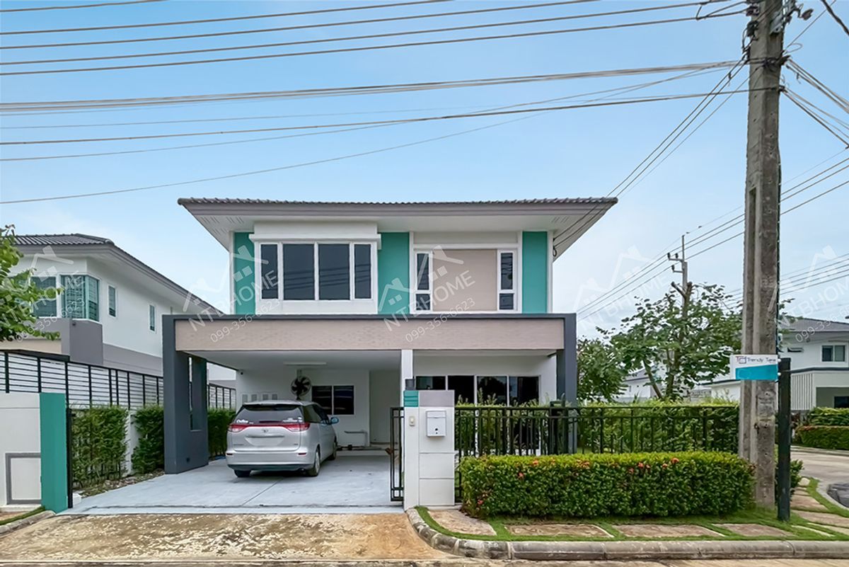 For SaleHouseNonthaburi, Bang Yai, Bangbuathong : Trendy Thara, Bang Yai, corner plot, ready to live in a good location in Soi Lat Pla Duk Temple