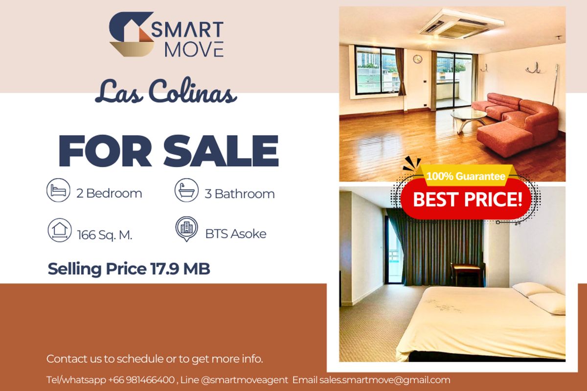 ขายคอนโดสุขุมวิท อโศก ทองหล่อ : 🔥 สำหรับขาย !! 🔥 Code C20250700055..........Las Colinas, 2 ห้องนอน, 3 ห้องน้ำ, ชั้นสูง 17++, ห้องหายาก, แต่งครบ, ราคาพิเศษ!!📣📣